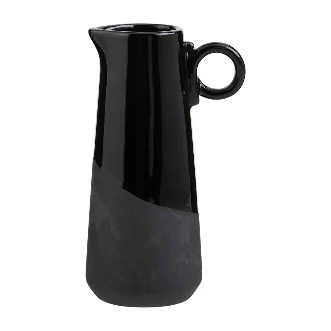 Mud Pie Black & White Stoneware Bud Vase