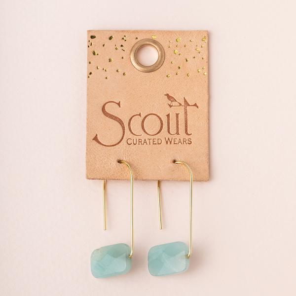 Scout Curated Wears Floating Stone Earring - Amazonite - BeautyOfASite - Central Illinois Gifts, Fashion & Beauty Boutique