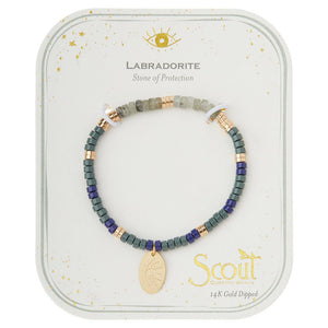 Scout Curated Wears Stone Intention Charm Bracelet - Labradorite - BeautyOfASite - Central Illinois Gifts, Fashion & Beauty Boutique