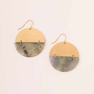 Scout Curated Wears Stone Full Moon Earring - Labradorite - BeautyOfASite - Central Illinois Gifts, Fashion & Beauty Boutique