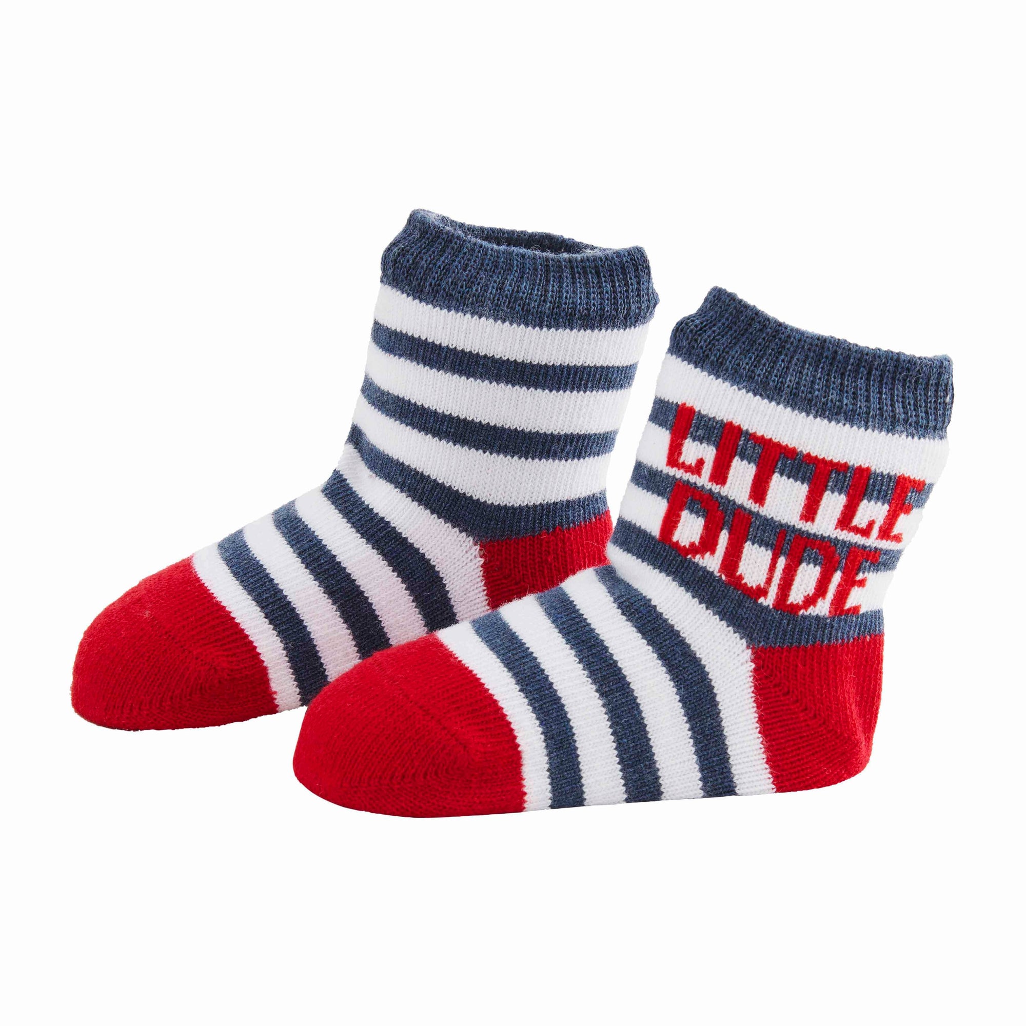 Mud Pie Little Dude Striped Baby Socks - BeautyOfASite - Central Illinois Gifts, Fashion & Beauty Boutique