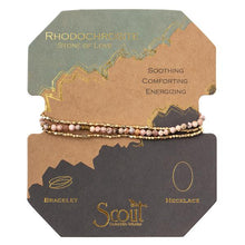 Scout Curated Wears Delicate Stone Wrap Bracelet/Necklace - Rhodochrosite - BeautyOfASite - Central Illinois Gifts, Fashion & Beauty Boutique