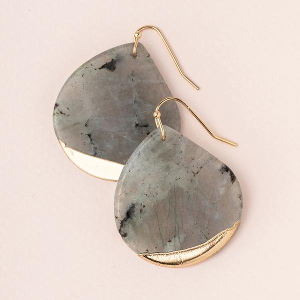 Scout Curated Wears Stone Dipped Teardrop Earring - Labradorite - BeautyOfASite - Central Illinois Gifts, Fashion & Beauty Boutique