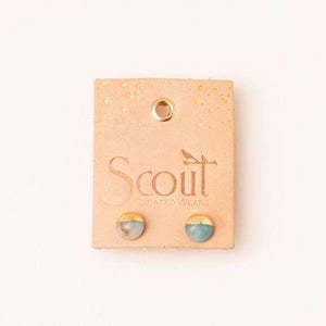 Scout Curated Wears Dipped Stone Stud Earring - Turquoise - BeautyOfASite - Central Illinois Gifts, Fashion & Beauty Boutique