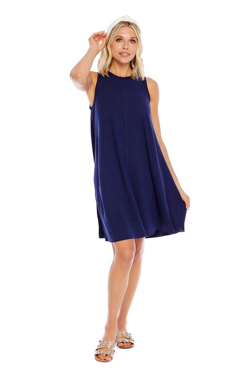 Mud Pie Inman Ribbed Dress - Navy - BeautyOfASite - Central Illinois Gifts, Fashion & Beauty Boutique