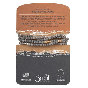Scout Curated Wears Stone Wrap Bracelet/Necklace - River Stone - BeautyOfASite - Central Illinois Gifts, Fashion & Beauty Boutique