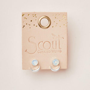 Scout Curated Wears Stone Moon Phase Ear Jacket - Opalite - BeautyOfASite - Central Illinois Gifts, Fashion & Beauty Boutique