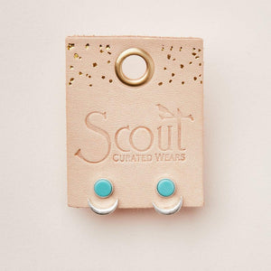 Scout Curated Wears Stone Moon Phase Ear Jacket - Turquoise - BeautyOfASite - Central Illinois Gifts, Fashion & Beauty Boutique