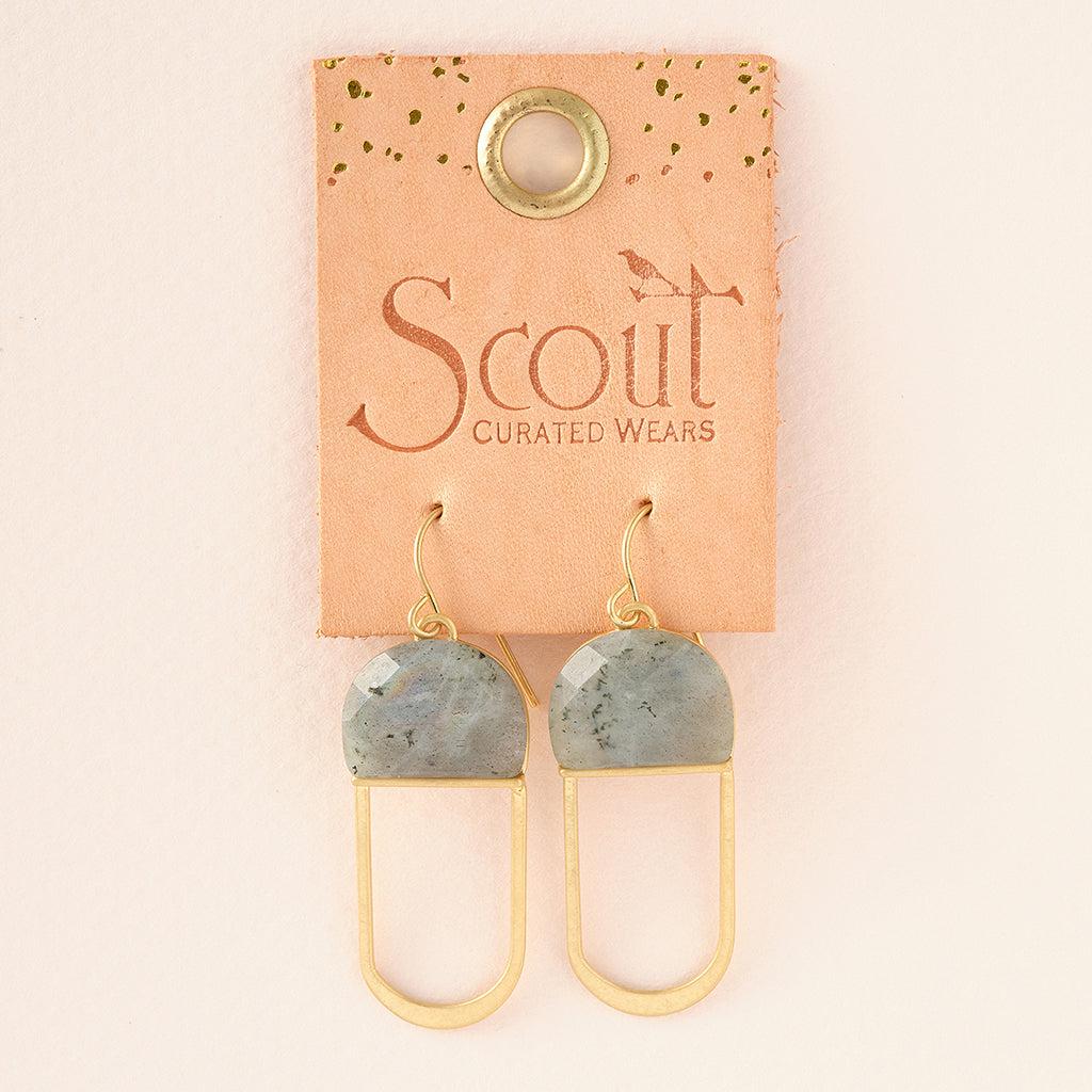 Scout Curated Wears Modern Stone Chandelier Earrings - African Turquoise
