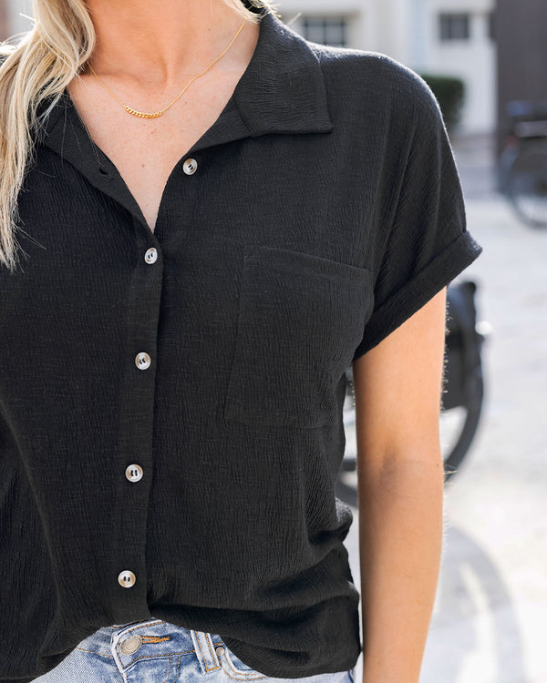 Grace & Lace Easy Slouch Button Down Top