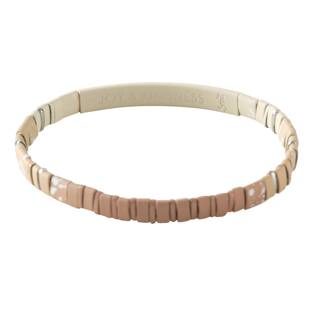 Scout Curated Wears Good Karma Ombre Bracelet - Joy & Kindness Ivory/Silver