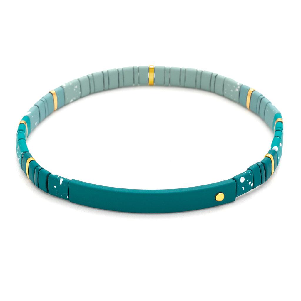Scout Curated Wears Good Karma Ombre Bracelet - Joy & Kindness Turquoise/Gold