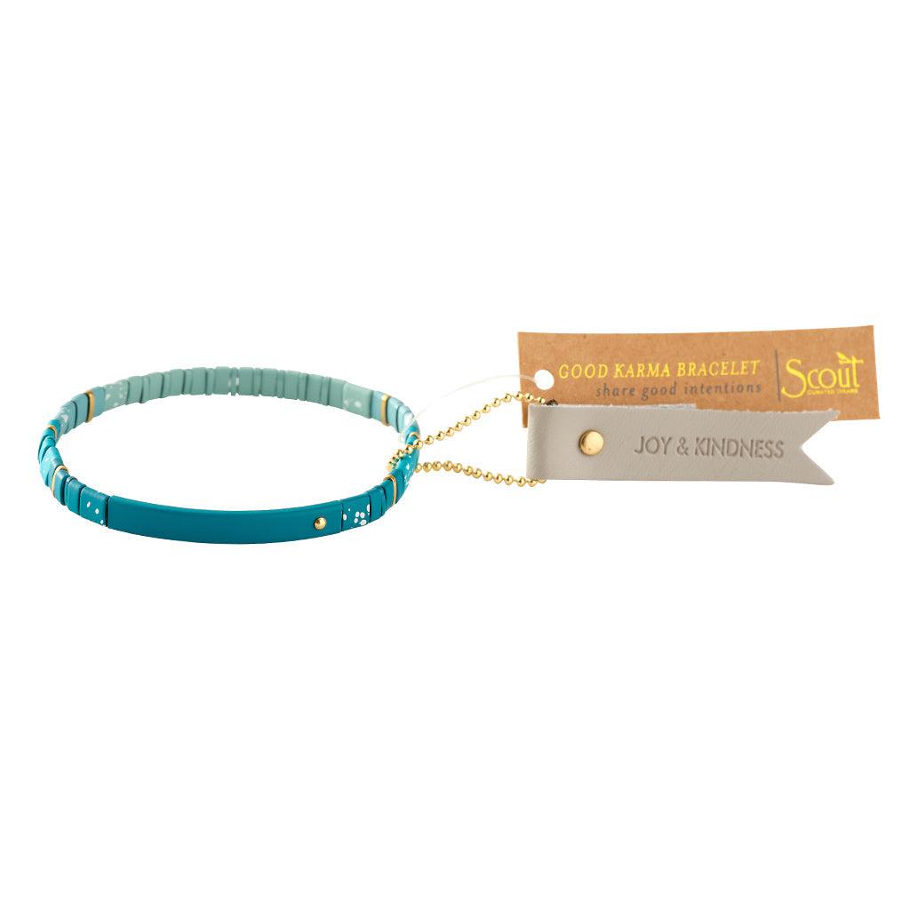 Scout Curated Wears Good Karma Ombre Bracelet - Joy & Kindness Turquoise/Gold