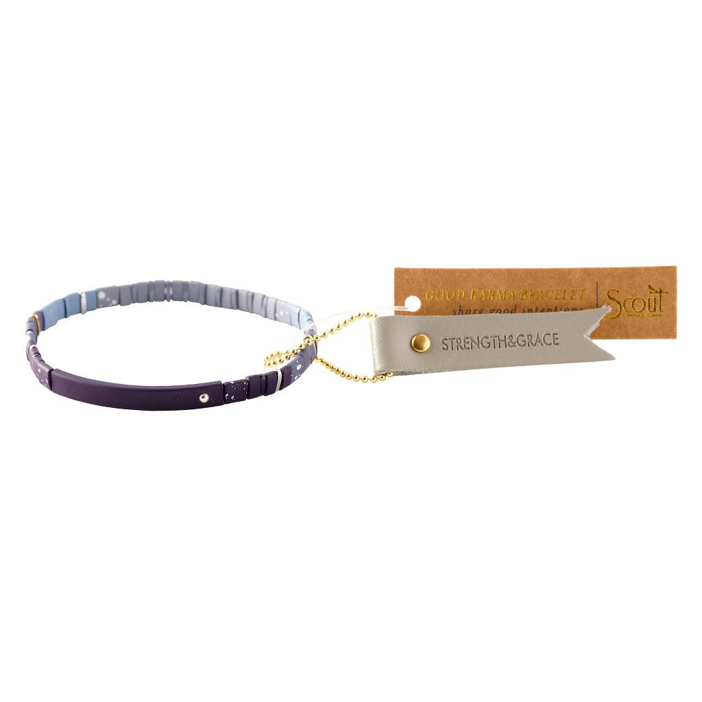 Scout Curated Wears Good Karma Ombre Bracelet - Strength & Grace Midnight/Silver