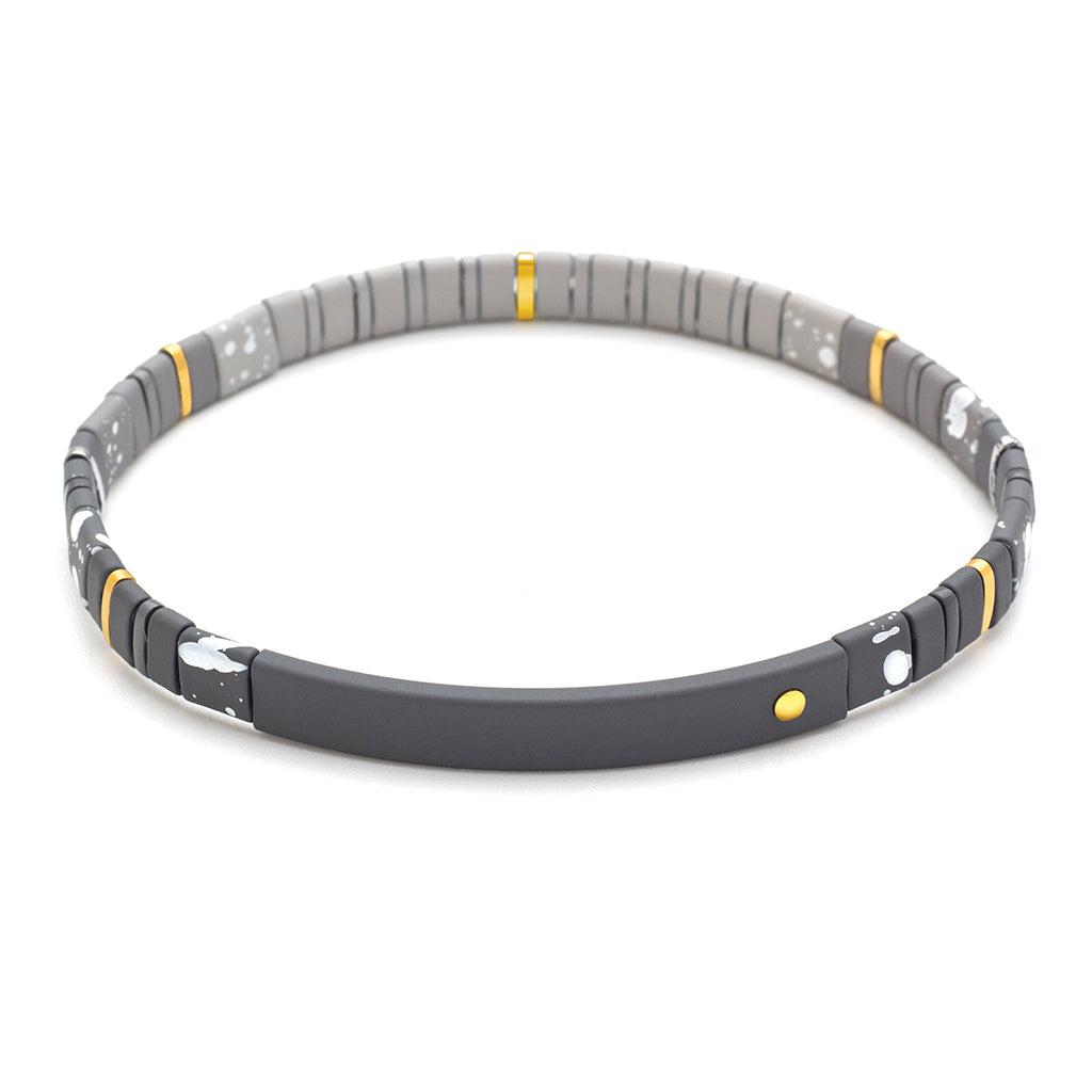 Scout Curated Wears Good Karma Ombre Bracelet - Strength & Grace Charcoal/Gold