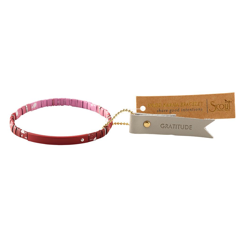 Scout Curated Wears Good Karma Ombre Bracelet - Gratitude Mulberry/Silver