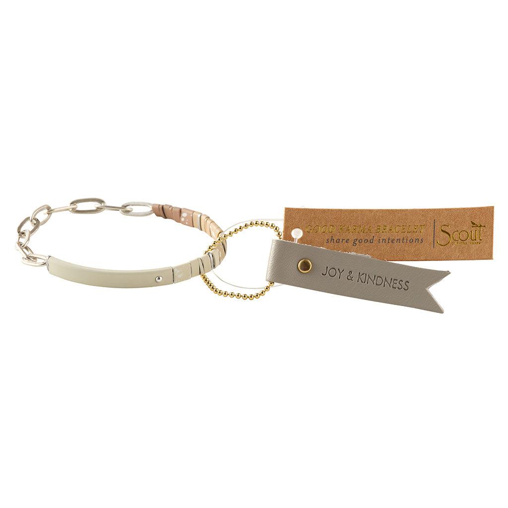 Scout Curated Wears Good Karma Ombre Chain Bracelet - Joy & Kindness Ivory/Silver