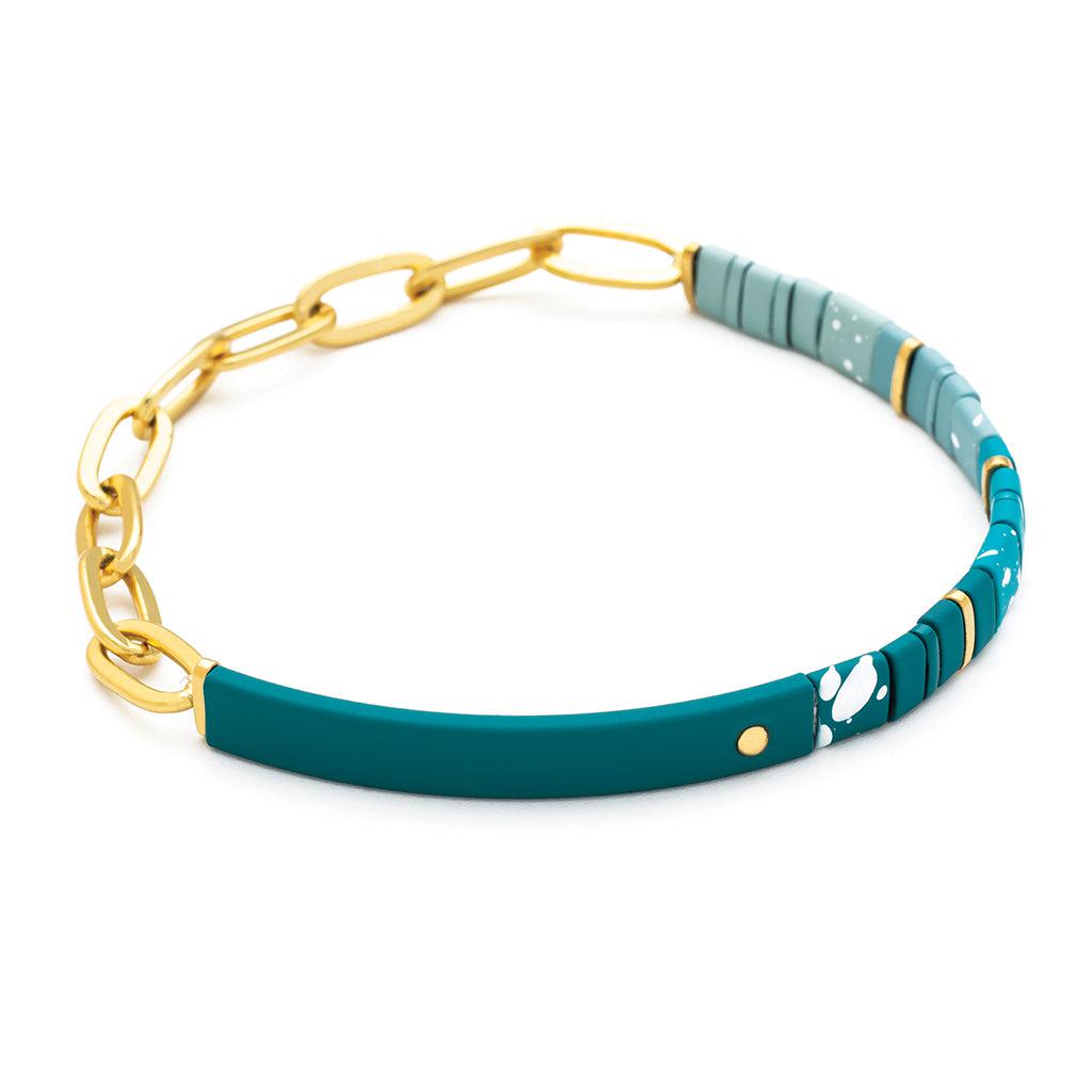 Scout Curated Wears Good Karma Ombre Chain Bracelet - Joy & Kindness Turquoise/Gold