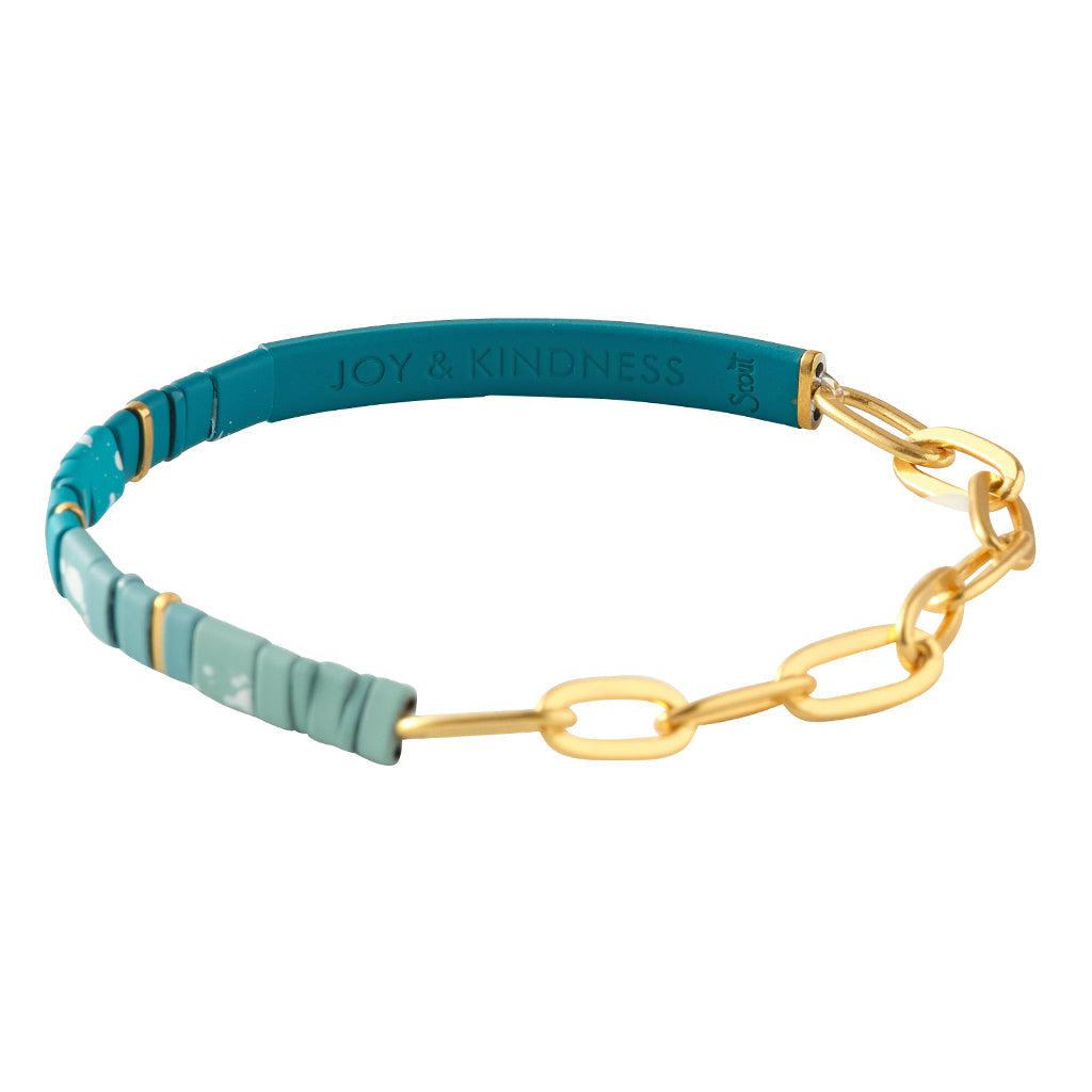 Scout Curated Wears Good Karma Ombre Chain Bracelet - Joy & Kindness Turquoise/Gold