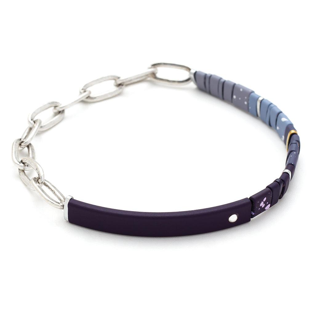 Scout Curated Wears Good Karma Ombre Chain Bracelet - Strength & Grace Midnight/Silver