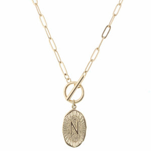 Jane Marie Initial Toggle Necklace - BeautyOfASite - Central Illinois Gifts, Fashion & Beauty Boutique