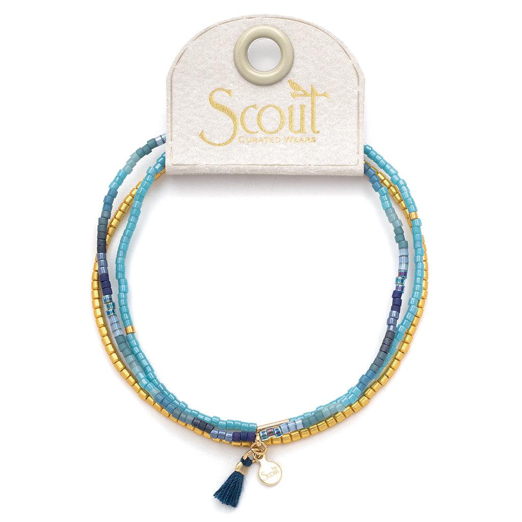 Scout Curated Wears Chromacolor Miyuki Bracelet Trio Cobalt Multi