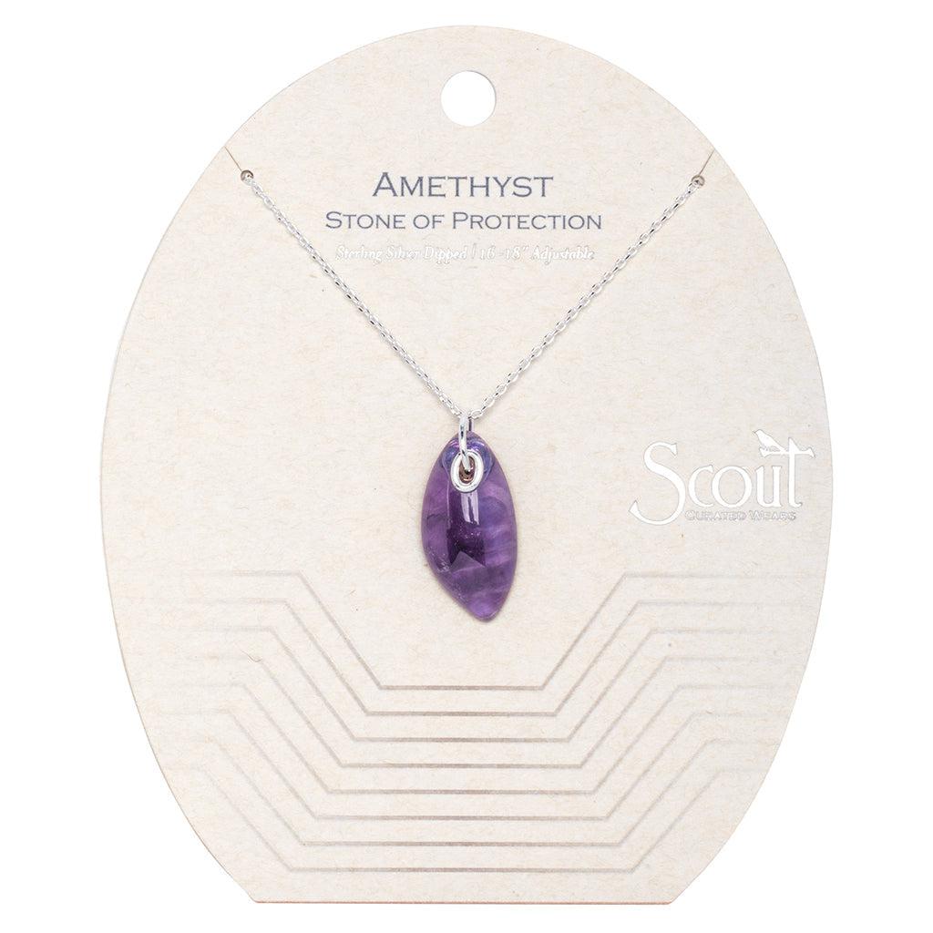 Scout Curated Wears Organic Stone Necklace Amethyst