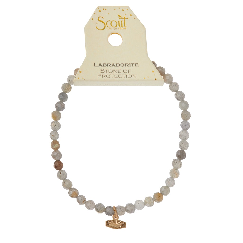 Scout Curated Wears Mini Faceted Stone Stacking Bracelet - Labradorite - BeautyOfASite - Central Illinois Gifts, Fashion & Beauty Boutique