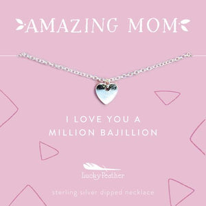 Amazing Mom Necklace - Love Heart - BeautyOfASite - Central Illinois Gifts, Fashion & Beauty Boutique