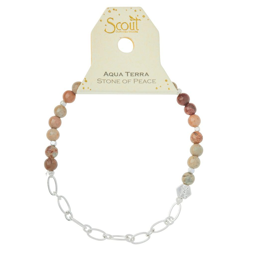 Scout Curated Wears Mini Stone with Chain Stacking Bracelet - Aqua Terra - BeautyOfASite - Central Illinois Gifts, Fashion & Beauty Boutique