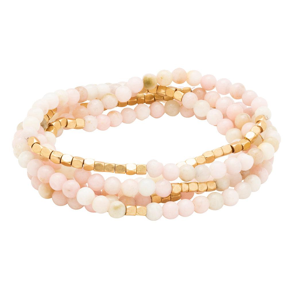 Scout Curated Wears Stone Wrap Bracelet/Necklace - Pink Opal