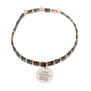 Scout Curated Wears Good Karma Miyuki Charm Bracelet - Love Always Wins - BeautyOfASite - Central Illinois Gifts, Fashion & Beauty Boutique