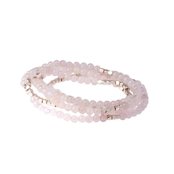 Scout Curated Wears Stone Wrap Bracelet/Necklace - Rose Quartz - BeautyOfASite - Central Illinois Gifts, Fashion & Beauty Boutique