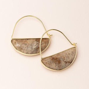 Scout Curated Wears Stone Prism Hoop Earring - Fossil - BeautyOfASite - Central Illinois Gifts, Fashion & Beauty Boutique
