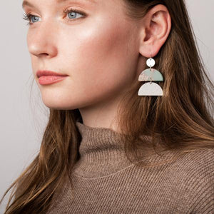 Scout Curated Wears Stone Half Moon Earring - Picasso Jasper - BeautyOfASite - Central Illinois Gifts, Fashion & Beauty Boutique