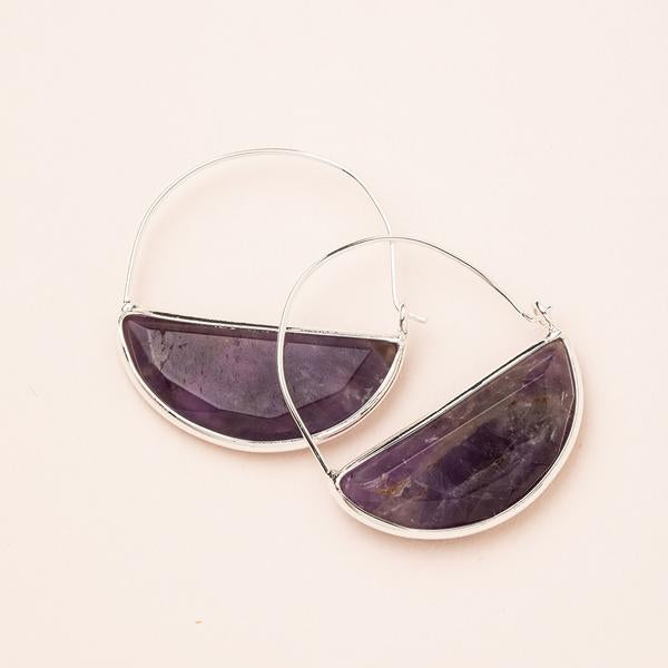 Scout Curated Wears Stone Prism Hoop Earring - Amethyst - BeautyOfASite - Central Illinois Gifts, Fashion & Beauty Boutique