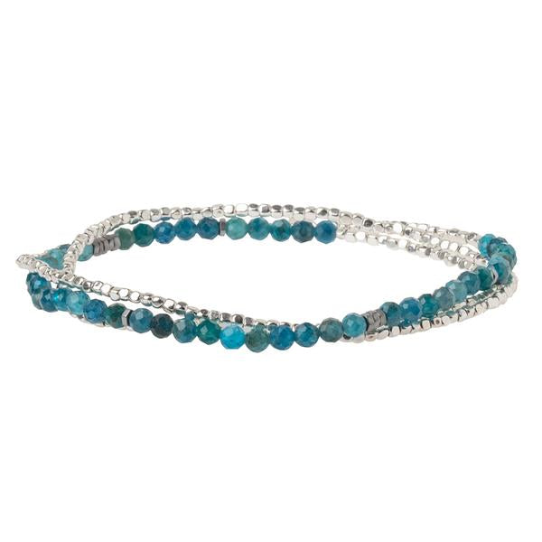 Scout Curated Wears Delicate Stone Wrap Bracelet/Necklace - Apatite - BeautyOfASite - Central Illinois Gifts, Fashion & Beauty Boutique