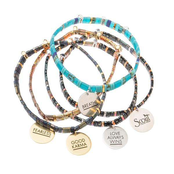 Scout Curated Wears Good Karma Miyuki Charm Bracelet - Love Always Wins - BeautyOfASite - Central Illinois Gifts, Fashion & Beauty Boutique