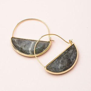 Scout Curated Wears Stone Prism Hoop Earring - Labradorite - BeautyOfASite - Central Illinois Gifts, Fashion & Beauty Boutique