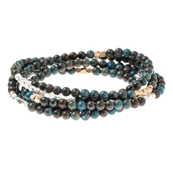 Scout Curated Wears Stone Wrap Bracelet/Necklace - Blue Sky Jasper - BeautyOfASite - Central Illinois Gifts, Fashion & Beauty Boutique