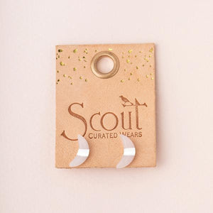 Scout Curated Wears Crescent Moon Stud Earring - Citrine - BeautyOfASite - Central Illinois Gifts, Fashion & Beauty Boutique
