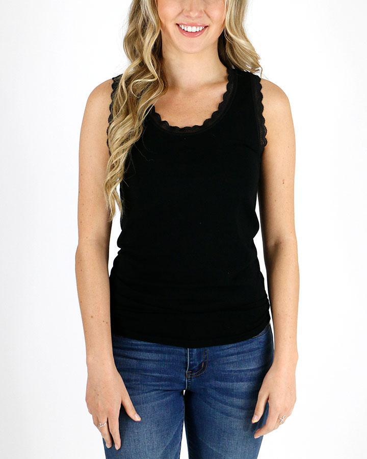 Grace & Lace Lace Trimmed Perfect Fit Tank - BeautyOfASite - Central Illinois Gifts, Fashion & Beauty Boutique