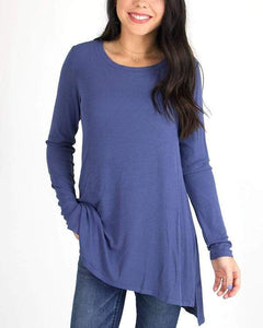 Grace & Lace Ribbed Long Sleeve Tunic Tee - BeautyOfASite - Central Illinois Gifts, Fashion & Beauty Boutique