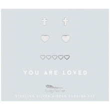 Lucky Feather You are Loved Earring Set - BeautyOfASite - Central Illinois Gifts, Fashion & Beauty Boutique