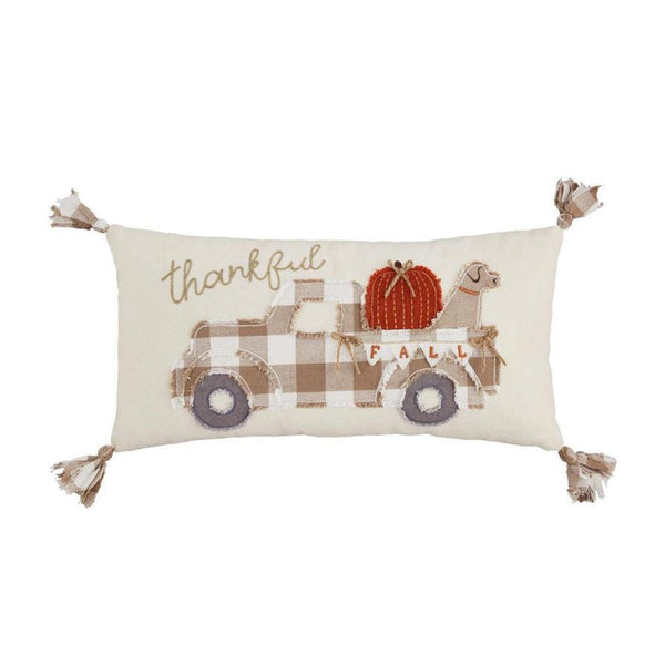 Mud Pie Fall Truck Throw Pillow BeautyOfASite