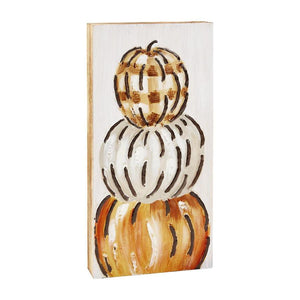 Mud Pie Painted Pumpkin Wooden Blocks - BeautyOfASite - Central Illinois Gifts, Fashion & Beauty Boutique