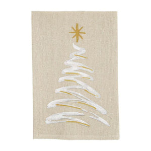 Mud Pie Gold Christmas Painted Towels - BeautyOfASite - Central Illinois Gifts, Fashion & Beauty Boutique