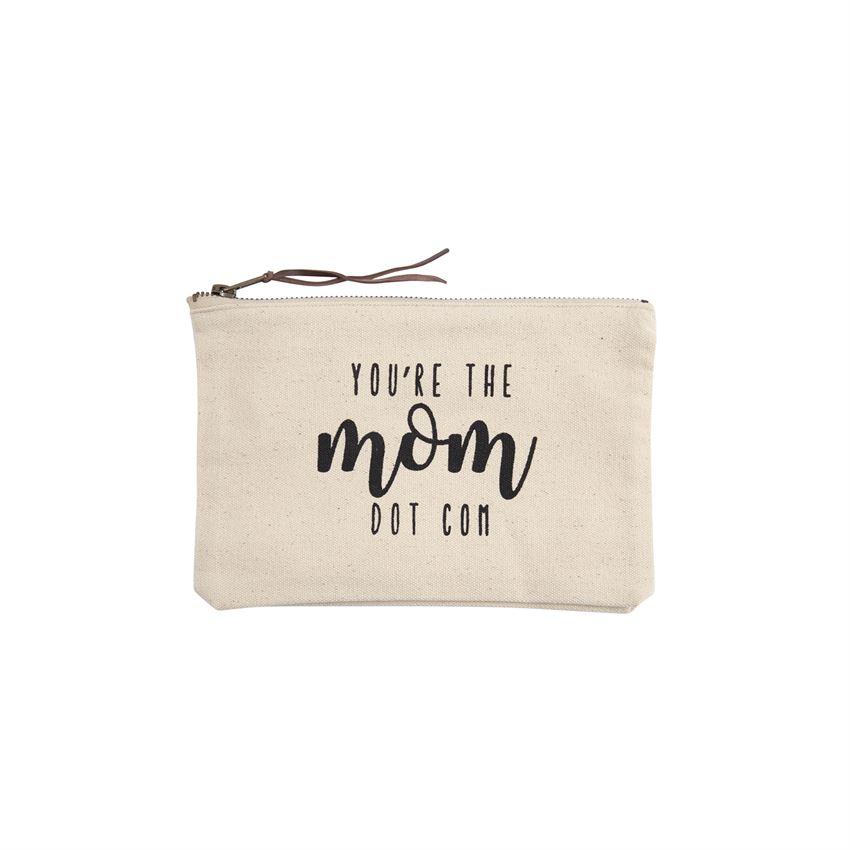 Mud Pie Medium Canvas Zipper Pouch - Motherhood - BeautyOfASite - Central Illinois Gifts, Fashion & Beauty Boutique