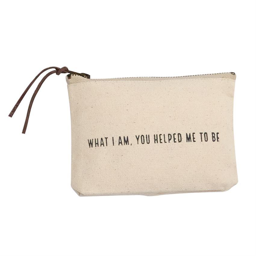 Mud Pie What I Am Cosmetic Bag Canvas