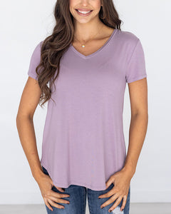 Grace & Lace Perfect V-Neck Tee - Solids - BeautyOfASite - Central Illinois Gifts, Fashion & Beauty Boutique